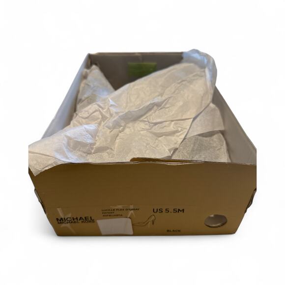 Michael Michael Kors Lucille Flex D’Orsay Heels Black Patent Leather Size 5.5 - Picture 7 of 9